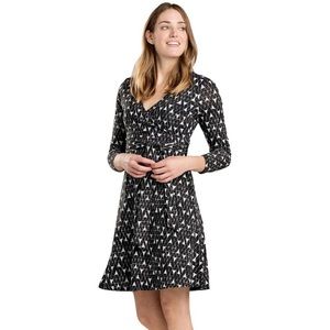 TOAD & CO black geometric Rosalinda a line dress